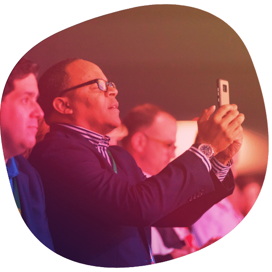 Person in audience recording
